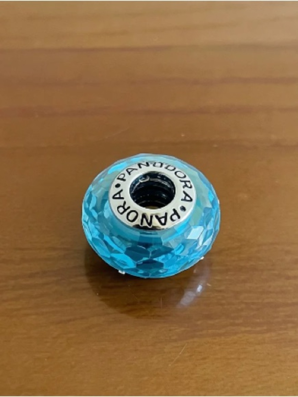 Pandora Turquoise Blue Faceted Murano Glass Charm
